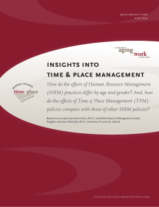 insights into time &amp; place management