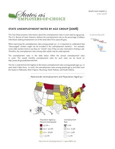 state unemployment rates by age group (2006) state fact sheet 2