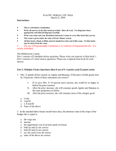 Econ 001: Midterm 2 (Dr. Stein) March 25, 2009 • Instructions: