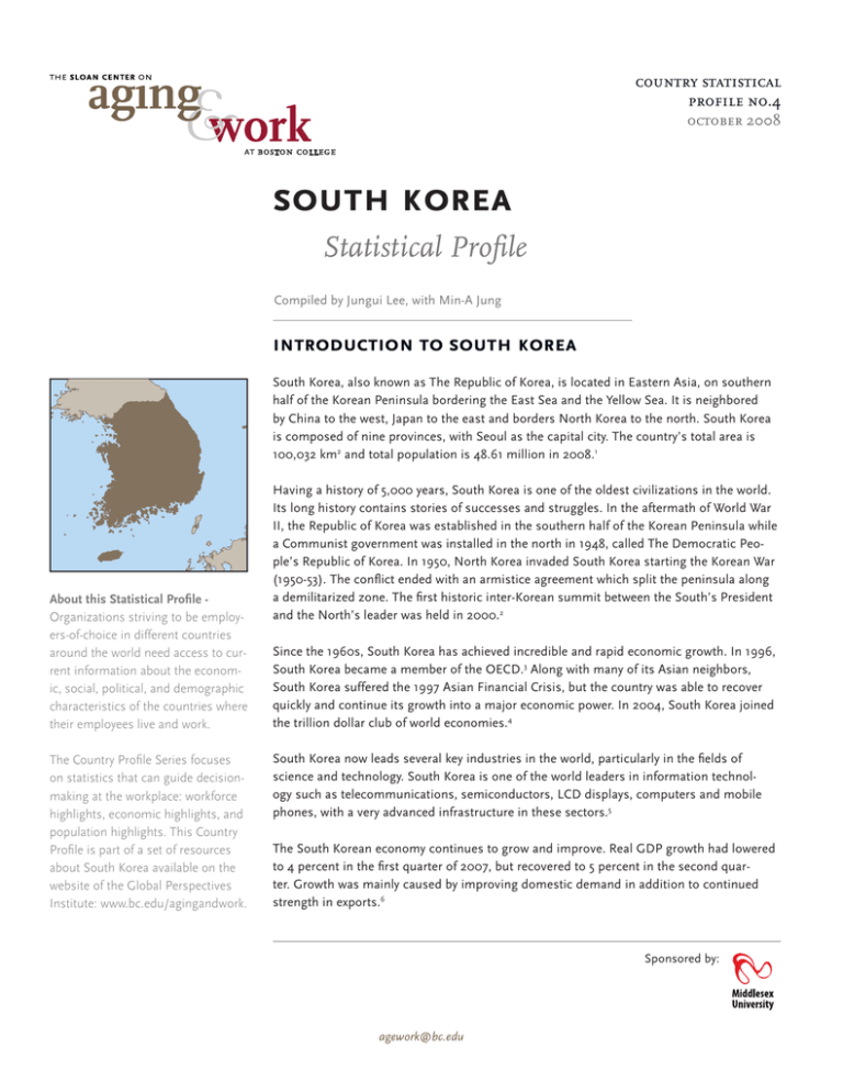 South Korea Statistical Profile Introduction To South Korea Country Statistical 