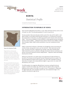 kenya Statistical Profile introduction	to	republic	of	kenya