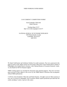 NBER WORKING PAPER SERIES CAN CURRENCY COMPETITION WORK? Jesús Fernández-Villaverde Daniel Sanches