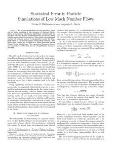 Statistical Error in Particle Simulations of Low Mach Number Flows