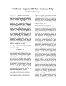 Collaborative Engine for Distributed Mechanical Design