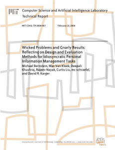 Wicked Problems and Gnarly Results: Reflecting on Design and Evaluation
