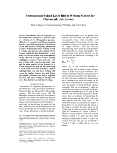 Femtosecond Pulsed Laser Direct Writing System for Photomask Fabrication