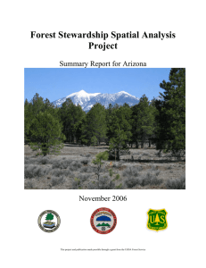 Forest Stewardship Spatial Analysis Project  Summary Report for Arizona