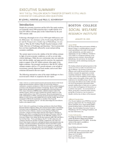 EXECUTIVE SUMMARY SOCIAL WELFARE Introduction BOSTON  COLLEGE