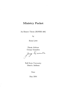Ministry  Packet