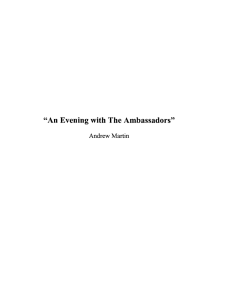 &#34;An Evening with The Ambassadors&#34; Andrew Martin