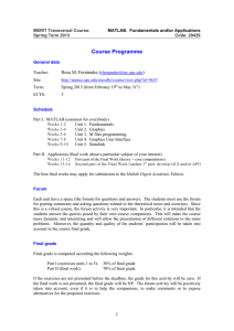 Course Programme Rosa M. Fernández ( )