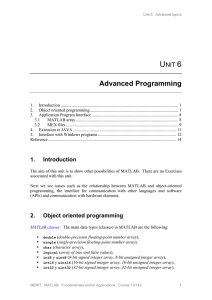 U 6 Advanced Programming NIT