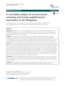 A cost-utility analysis of cervical cancer screening and human papillomavirus