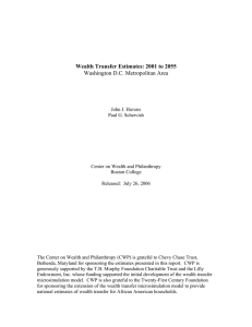 Wealth Transfer Estimates: 2001 to 2055