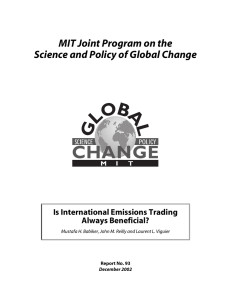 MIT Joint Program on the Science and Policy of Global Change