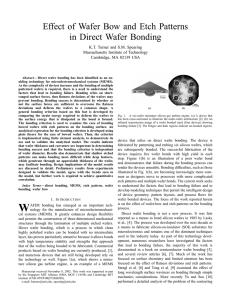 Effect of Wafer Bow and Etch Patterns in Direct Wafer Bonding