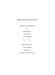 What Went Wrong With Kmart? An Honors Thesis (HONRS 499) by December 2003
