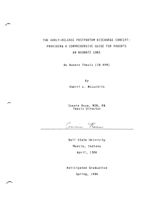 THE  EARLY-RELEASE  POSTPARTUM  DISCHARGE  CONCEPT: