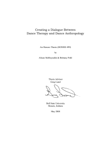 Creating a Dialogue Between Dance Therapy and Dance Anthropology