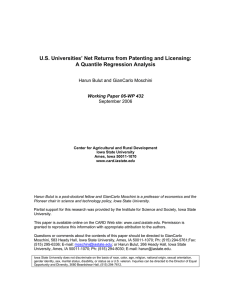 U.S. Universities’ Net Returns from Patenting and Licensing: