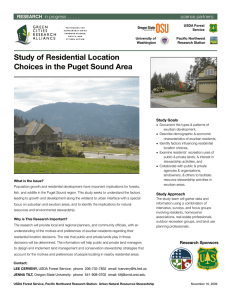 Study of Residential Location Choices in the Puget Sound Area RESEARCH science partners: