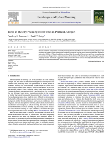 Landscape and Urban Planning Geoffrey H. Donovan , David T. Butry