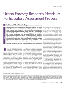 Urban Forestry Research Needs: A Participatory Assessment Process