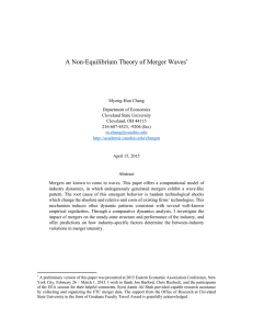 A Non-Equilibrium Theory of Merger Waves