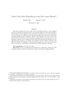 Does Calvo Meet Rotemberg at the Zero Lower Bound? ∗ Jianjun Miao