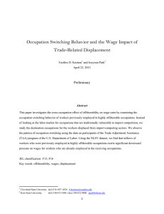 Occupation Switching Behavior and the Wage Impact of Trade-Related Displacement Preliminary