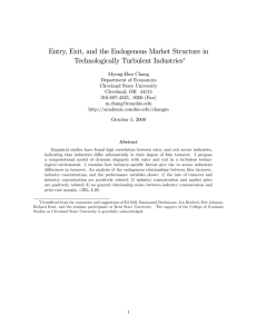 Entry, Exit, and the Endogenous Market Structure in Technologically Turbulent Industries