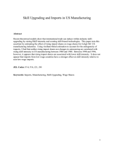 Skill Upgrading and Imports in US Manufacturing
