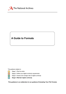 A Guide to Formats