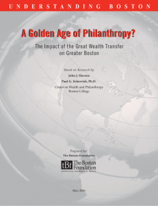 A Golden Age of Philanthropy? on Greater Boston
