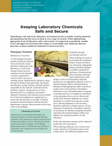 Keeping Laboratory Chemicals Safe and Secure KEY FINDINGS