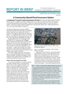 A Community-Based Flood Insurance Option