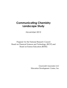 Communicating Chemistry Landscape Study November 2013