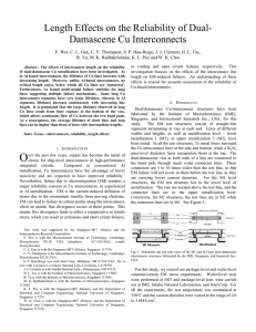 Length Effects on the Reliability of Dual- Damascene Cu Interconnects