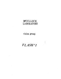 FLASH #2 LABORATORY MCCULLOCH vision  group