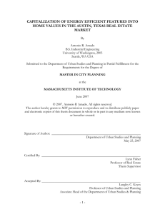 CAPITALIZATION OF ENERGY EFFICIENT FEATURES INTO MARKET
