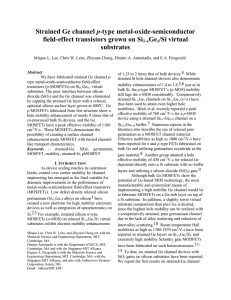 p field-effect transistors grown on Si Ge /Si virtual