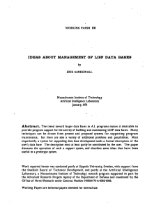 IDEAS  ABOUT  MANAGEMENT  OF  LISP ...