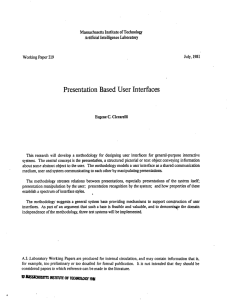 Massachusetts  Institute of Technology Artificial Intelligence  Laboratory July,  1981
