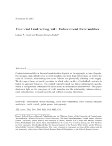 Financial Contracting with Enforcement Externalities