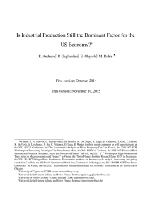 Is Industrial Production Still the Dominant Factor for the US Economy?