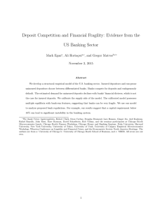 Deposit Competition and Financial Fragility: Evidence from the US Banking Sector