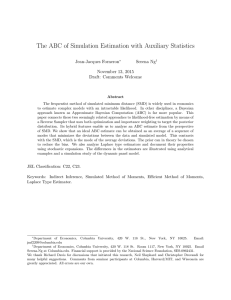 The ABC of Simulation Estimation with Auxiliary Statistics Jean-Jacques Forneron Serena Ng