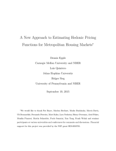 A New Approach to Estimating Hedonic Pricing