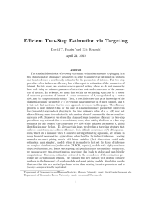 Efficient Two-Step Estimation via Targeting David T. Frazier and Eric Renault