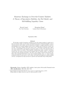 Monetary Exchange in Over-the-Counter Markets: Self-fulfilling Liquidity Crises